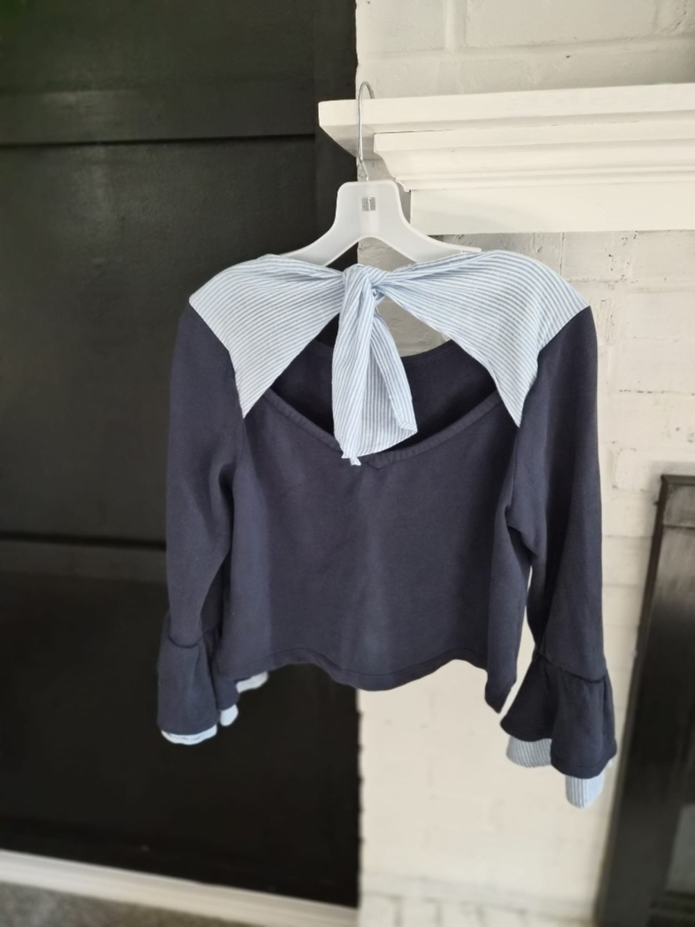 Mauve | Top-Cropped | Long Sleeve  | Navy | Size Small